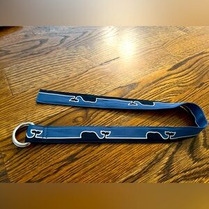 VINEYARD VINES Kids Belt Size Medium Whale  Navy Blue Print Adjustable D-ring